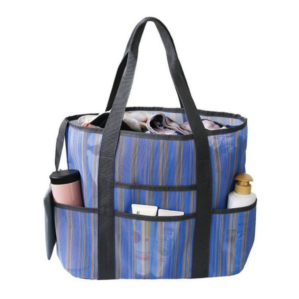 portable beach bag outdoor foldable striped mesh storage handbag swimming toys towel clothes multi-function bags
portable beach bag outdoor foldable striped mesh storage handbag swimming toys towel clothes multi-function bags