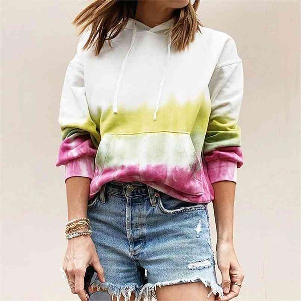 fashion tie dye hooded sweatshirt women drawstring long sleeve with pocket pullover casual loose street fall winter hoodies 210522, Black
fashion tie dye hooded sweatshirt women drawstring long sleeve with pocket pullover casual loose street fall winter hoodies 210522, Black