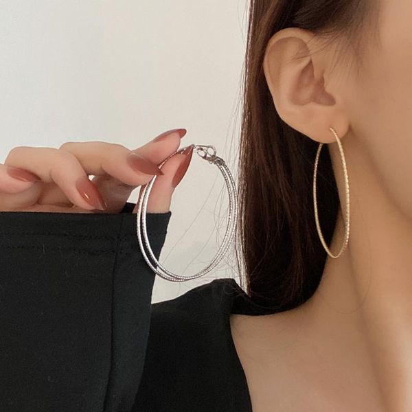 hoop & huggie s925 needle fashion jewelry big earrings selling golden silvery color metal for women accessories, Golden;silver
hoop & huggie s925 needle fashion jewelry big earrings selling golden silvery color metal for women accessories, Golden;silver