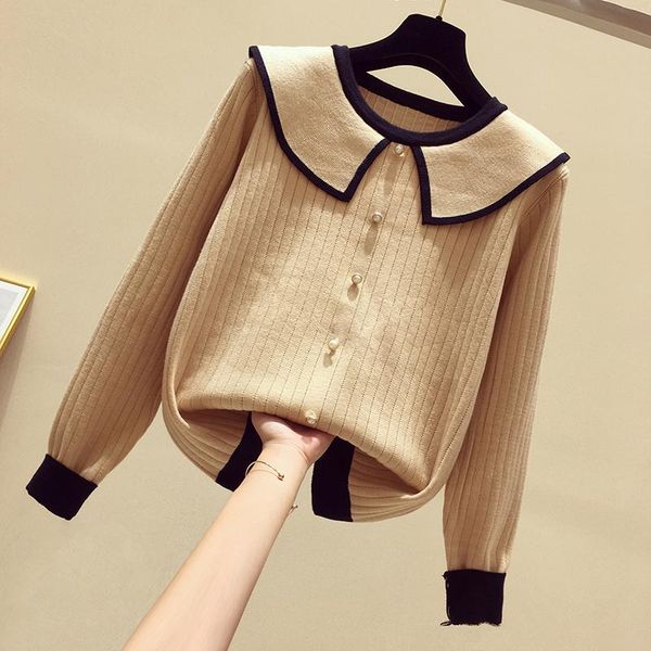 women's sweaters fashion patchwork knitted sweater women crew neck full sleeve autumn winter loose short pullover undefined, White;black
women's sweaters fashion patchwork knitted sweater women crew neck full sleeve autumn winter loose short pullover undefined, White;black