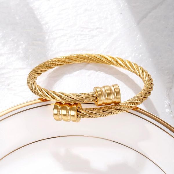 bangle vintage for men woman stainless steel simple golden cuff bracelets open adjustable friends gifts accessories jewelrys, Black
bangle vintage for men woman stainless steel simple golden cuff bracelets open adjustable friends gifts accessories jewelrys, Black