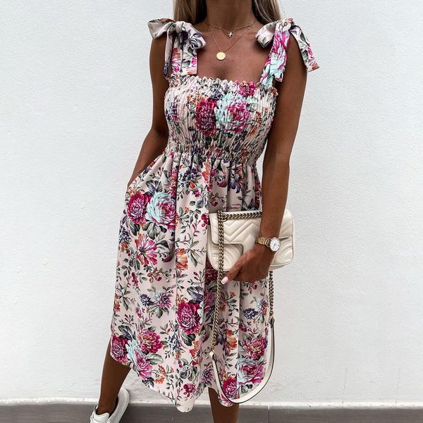 women's swimwear women summer vintage sleeveless backless a-line dress fashion elegant flower print party lady sling beach dresses, White;black
women's swimwear women summer vintage sleeveless backless a-line dress fashion elegant flower print party lady sling beach dresses, White;black