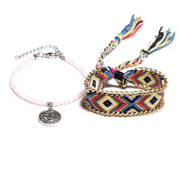 anklets double-layer beach pendant vintage ethnic weaving ladies anklet bracelet girl gift, Red;blue
anklets double-layer beach pendant vintage ethnic weaving ladies anklet bracelet girl gift, Red;blue