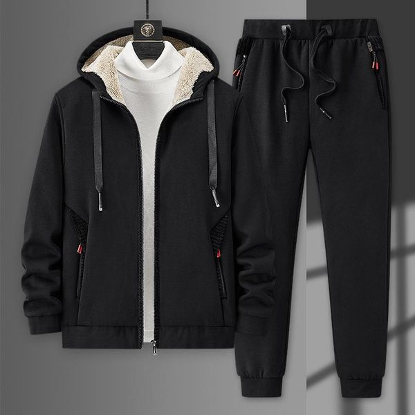 jogging clothing tracksuit men winter fleece sets thick hoodies+pants suit sweatshirt sportswear tracksuits mens set plus size, Black;red
jogging clothing tracksuit men winter fleece sets thick hoodies+pants suit sweatshirt sportswear tracksuits mens set plus size, Black;red