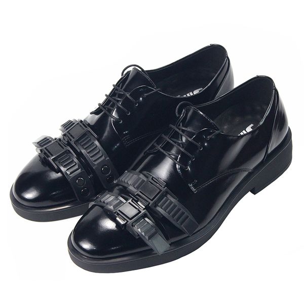 punk style fashion derby shoes flat heel cow genuine leather formal business shoe male oxfords with box, Black
punk style fashion derby shoes flat heel cow genuine leather formal business shoe male oxfords with box, Black