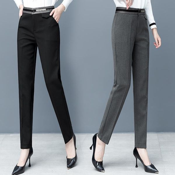 style woman fashion autumn winter long pants high waist plus size slim trousers office lady straight good quality women's & capris, Black;white
style woman fashion autumn winter long pants high waist plus size slim trousers office lady straight good quality women's & capris, Black;white