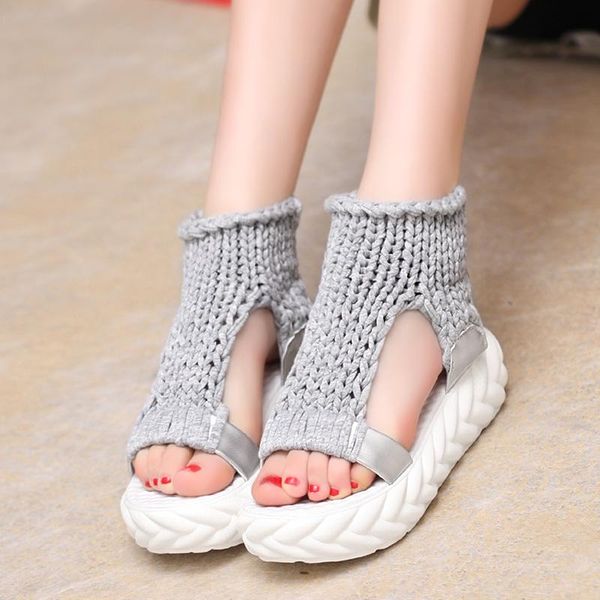 dress shoes knitted sandals women gladiator platform fashion ladies solid color casual summer flat 2021 open toe knitting flip flops, Black
dress shoes knitted sandals women gladiator platform fashion ladies solid color casual summer flat 2021 open toe knitting flip flops, Black