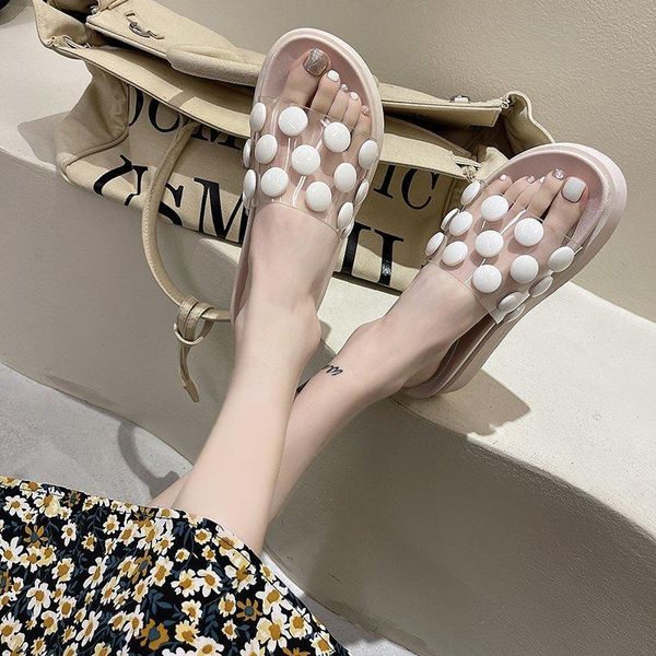 platform slippers women buttons transparent pvc shoes summer beach casual open toe thick sole slides mujer, Black
platform slippers women buttons transparent pvc shoes summer beach casual open toe thick sole slides mujer, Black