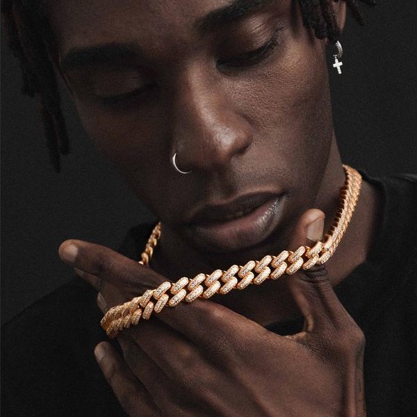 chains mans gold color iced out necklace hip hop cuban link cz charm bling punk jewelry micro paved gift, Silver
chains mans gold color iced out necklace hip hop cuban link cz charm bling punk jewelry micro paved gift, Silver