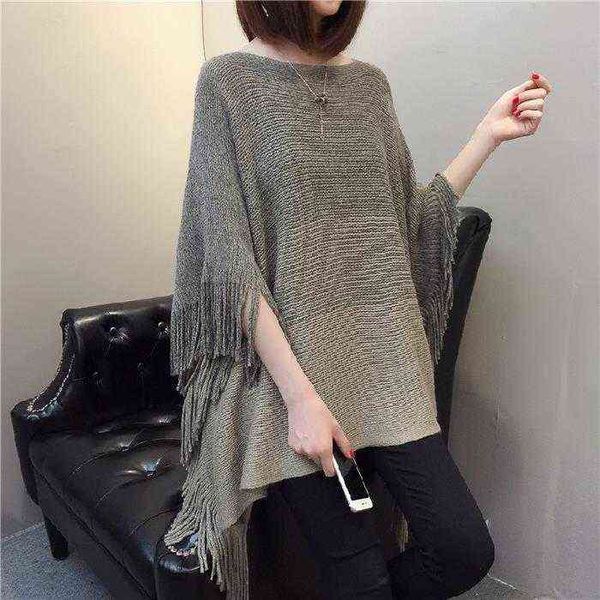 winter sweater women knitted poncho o neck ladies scarf tassel decor thick warm sweaters and pullovers plus size poncho capes h1123, Blue;gray
winter sweater women knitted poncho o neck ladies scarf tassel decor thick warm sweaters and pullovers plus size poncho capes h1123, Blue;gray