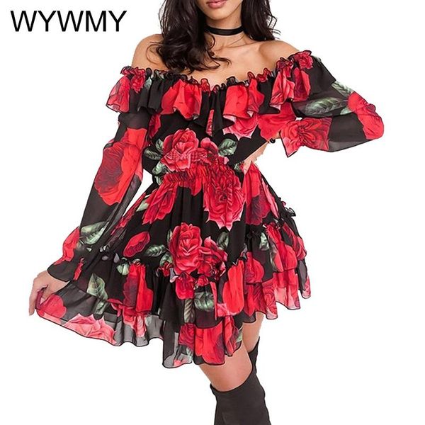 casual dresses wywmy off shoulder ruffles flower print dress women spring long sleeve elegant party female chiffon beach holiday vestidos, Black;gray
casual dresses wywmy off shoulder ruffles flower print dress women spring long sleeve elegant party female chiffon beach holiday vestidos, Black;gray