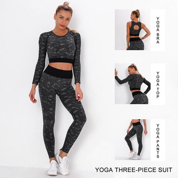 yoga outfit suit seamless slim pants workout outdoor quick-drying camouflage sports bra long sleeve three-piece set
yoga outfit suit seamless slim pants workout outdoor quick-drying camouflage sports bra long sleeve three-piece set