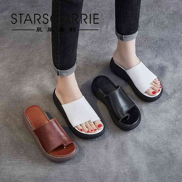 thick-soled slope heel sandals jurchen people 2021 summer new women's shoes cow leather open-toed slippers woman, Black
thick-soled slope heel sandals jurchen people 2021 summer new women's shoes cow leather open-toed slippers woman, Black