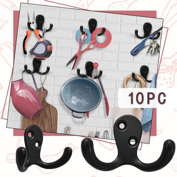 hooks & rails 10 pack coat great heavy duty double prong utility for wall key decorative kitchen bathroom organizer
hooks & rails 10 pack coat great heavy duty double prong utility for wall key decorative kitchen bathroom organizer