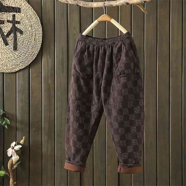 winter arts style women thicken warm cotton loose pants elastic waist vintage plaid harem femme casual trousers v225 210512, Black;white
winter arts style women thicken warm cotton loose pants elastic waist vintage plaid harem femme casual trousers v225 210512, Black;white