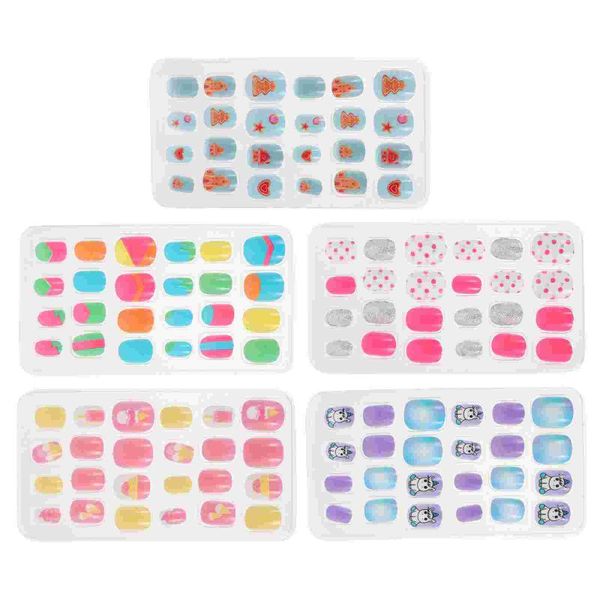 false nails 5 boxes manicure patches adorable child fake removable nail art pieces, Red;gold
false nails 5 boxes manicure patches adorable child fake removable nail art pieces, Red;gold