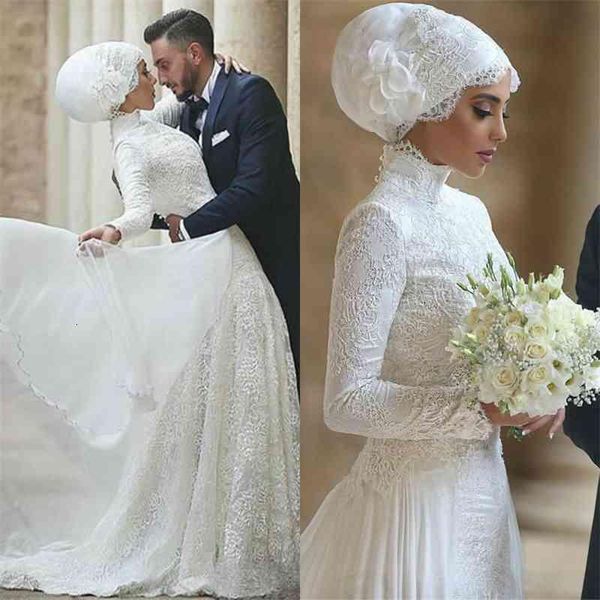 2021 muslim wedding dresses with long sleeves bridal gown lace chiffon high neck sweep train custom made plus size beach country vestido de, White
2021 muslim wedding dresses with long sleeves bridal gown lace chiffon high neck sweep train custom made plus size beach country vestido de, White
