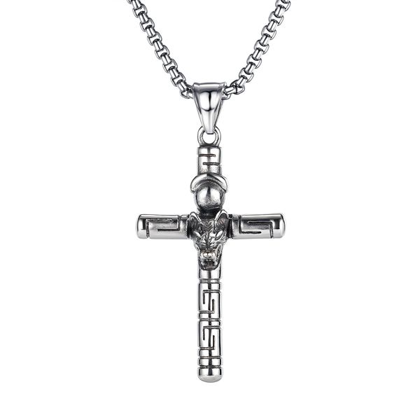 cross necklaces chain pendants for mens sliver wolf head personality retro stainless steel casting jewelry to boys birthday gifts, Silver
cross necklaces chain pendants for mens sliver wolf head personality retro stainless steel casting jewelry to boys birthday gifts, Silver