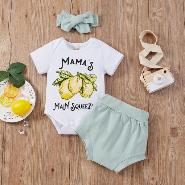 clothing sets kids 3pcs cotton summer set for baby boys girls letter lemon print short sleeve romper+ solid pants+ headband 0-24 months, White
clothing sets kids 3pcs cotton summer set for baby boys girls letter lemon print short sleeve romper+ solid pants+ headband 0-24 months, White