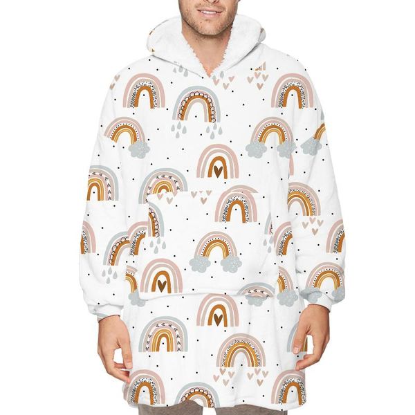 blankets oversize rainbow printed hoodie blanket for children outdoor sweatshirt comfy pullover
blankets oversize rainbow printed hoodie blanket for children outdoor sweatshirt comfy pullover