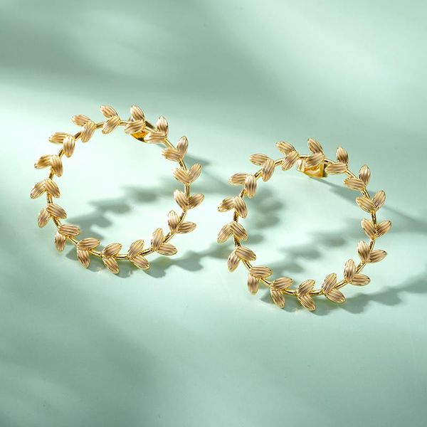 hoop & huggie icftzwe stainless steel leaves garland shape earrings for women girls gold silver color stud earring party engagement jewelry, Golden;silver
hoop & huggie icftzwe stainless steel leaves garland shape earrings for women girls gold silver color stud earring party engagement jewelry, Golden;silver