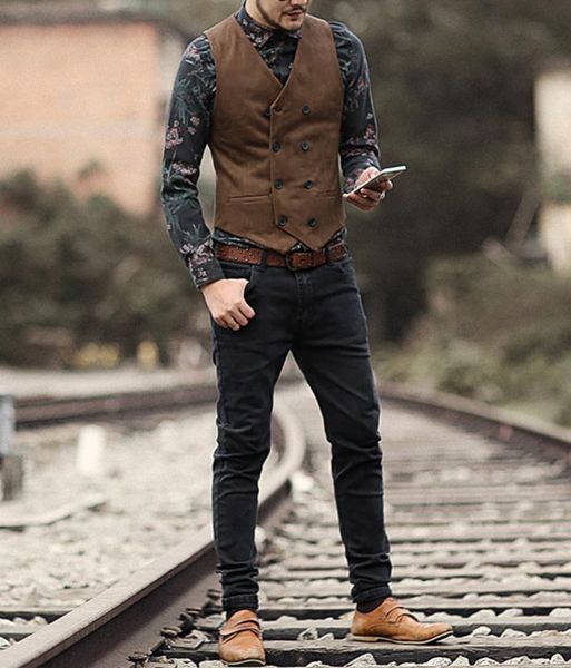 men's vests tpsaade mens suit vest fashion brand men black gray formal business fit suits & blazer for arrival, Black;white
men's vests tpsaade mens suit vest fashion brand men black gray formal business fit suits & blazer for arrival, Black;white