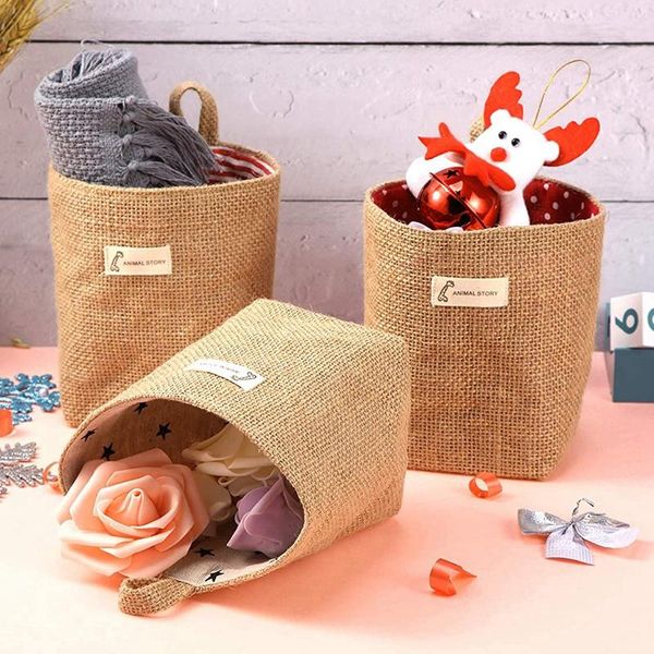 pieces mini wall-hanging storage bags cotton linen foldable basket box decorative hanging bag
pieces mini wall-hanging storage bags cotton linen foldable basket box decorative hanging bag