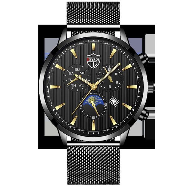 wristwatches stainless steel men's fashion luminous watch leisure calendar quartz deyros business luxury 2021, Slivery;brown
wristwatches stainless steel men's fashion luminous watch leisure calendar quartz deyros business luxury 2021, Slivery;brown