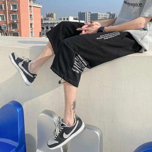summer youth men's loose large size letter printing sports cropped pants fashion casual all-match, Black
summer youth men's loose large size letter printing sports cropped pants fashion casual all-match, Black