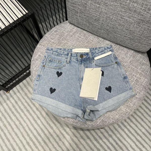summer women's casual simple wind love printing hem high waist denim shorts jeans, Blue
summer women's casual simple wind love printing hem high waist denim shorts jeans, Blue