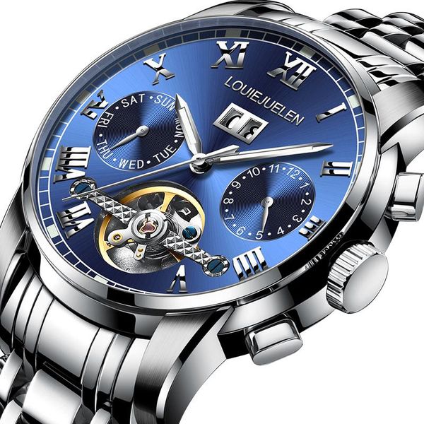 wristwatches fashion classical mechanical men watches waterproof steel belt business retro automatic watch relogio masculin, Slivery;brown
wristwatches fashion classical mechanical men watches waterproof steel belt business retro automatic watch relogio masculin, Slivery;brown