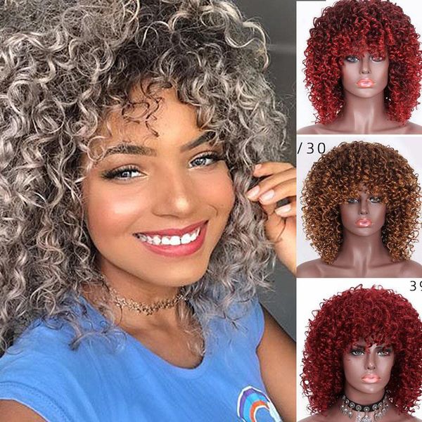 synthetic wigs sinuo 14inches afro kinky curly wig ombre black gray burgundy brown with bangs long perruque for femme noire women
synthetic wigs sinuo 14inches afro kinky curly wig ombre black gray burgundy brown with bangs long perruque for femme noire women