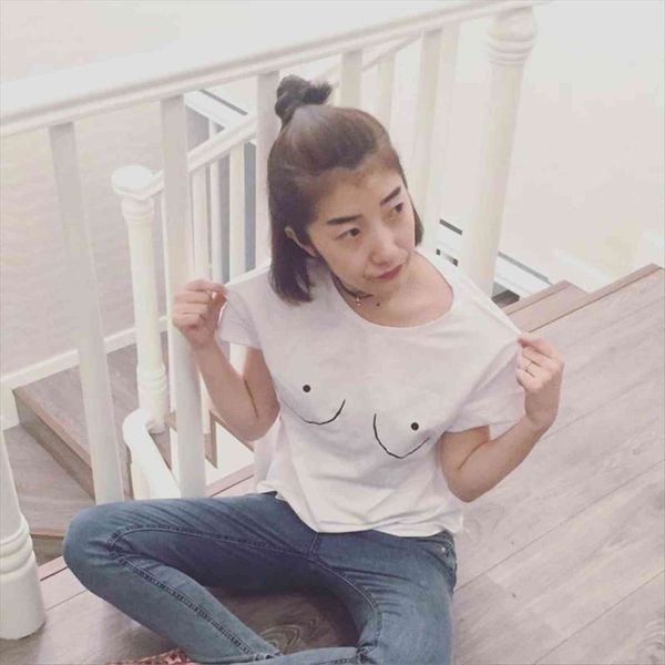 casual titties boobs boobies print womens t shirt short sleeve funny women leisure streetwear camisas mujer, White
casual titties boobs boobies print womens t shirt short sleeve funny women leisure streetwear camisas mujer, White