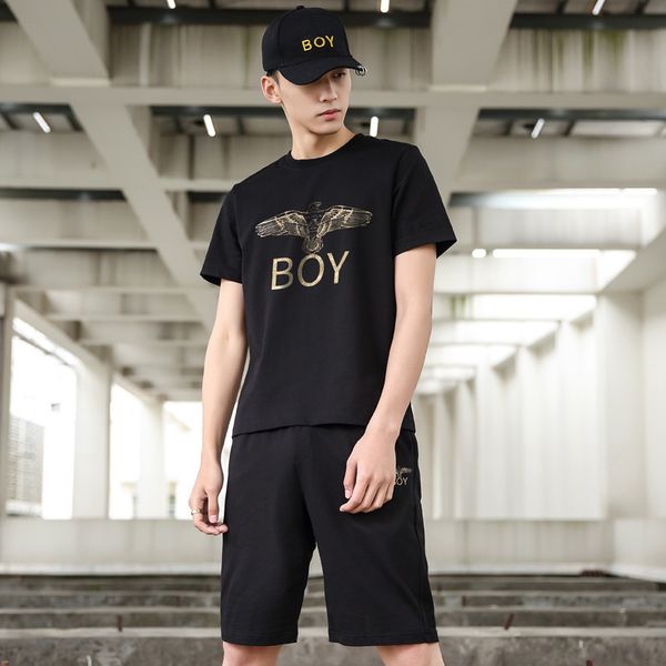 fashion men's tracksuits boy summer short sleeve t-shirt brand two piece leisure sports suit handsome eagle gilded clothes, Gray
fashion men's tracksuits boy summer short sleeve t-shirt brand two piece leisure sports suit handsome eagle gilded clothes, Gray