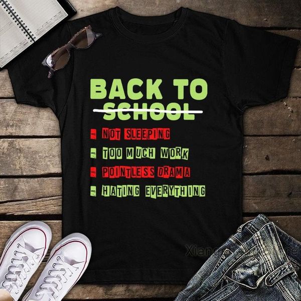 men's t-shirts funny back to school lazy student t shirt cotton casual men women's tee shirts, White;black
men's t-shirts funny back to school lazy student t shirt cotton casual men women's tee shirts, White;black