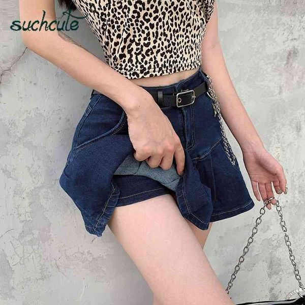 suchcute women's a-line skirt gothic denim pleated skirt summer y2k aesthetics streetwear vintage e girl 90s 210331, Black
suchcute women's a-line skirt gothic denim pleated skirt summer y2k aesthetics streetwear vintage e girl 90s 210331, Black