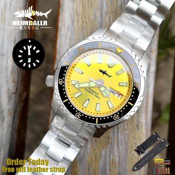 wristwatches heimdallr men's diving watch sapphire crystal 200m waterproof japan nh36a mechanical wristwatch luminous puffer fish, Slivery;brown
wristwatches heimdallr men's diving watch sapphire crystal 200m waterproof japan nh36a mechanical wristwatch luminous puffer fish, Slivery;brown