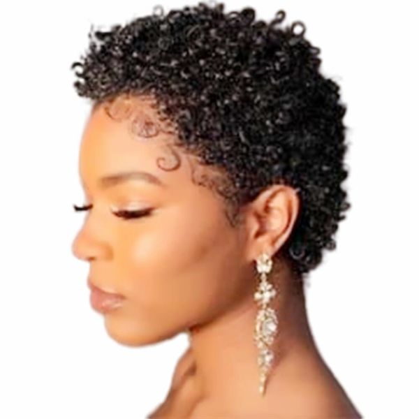 brazilian afro kinky curly wig 4 inches remy human hair none lace front wigs for black women, Black;brown
brazilian afro kinky curly wig 4 inches remy human hair none lace front wigs for black women, Black;brown