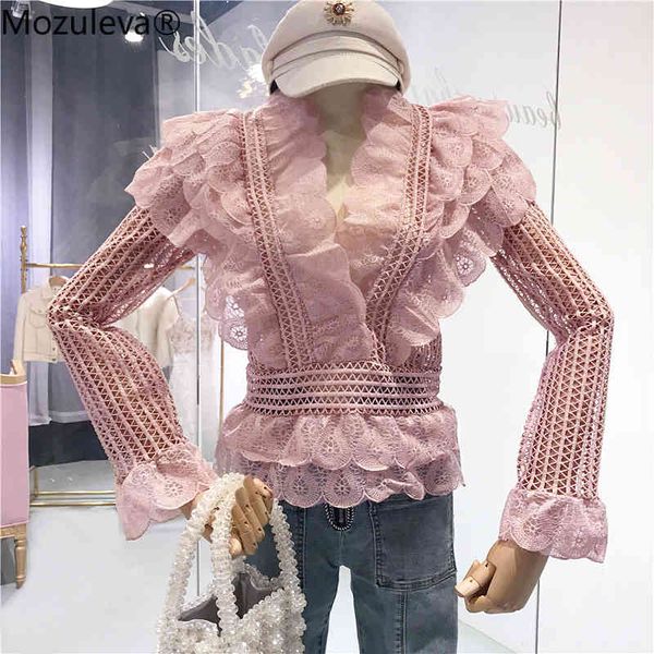 rompers female runway grease pink layers frilly shirts spring blouses fashion hollow lace out ladies v neck thin enlargement upper sleeve, Black;white
rompers female runway grease pink layers frilly shirts spring blouses fashion hollow lace out ladies v neck thin enlargement upper sleeve, Black;white
