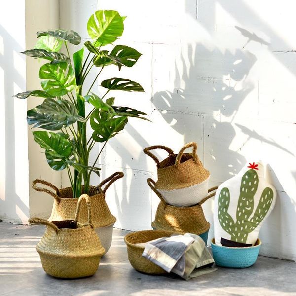 storage baskets home furnishing hand-woven flower basket folding big-bellied straw woven nordic style natural seaweed
storage baskets home furnishing hand-woven flower basket folding big-bellied straw woven nordic style natural seaweed
