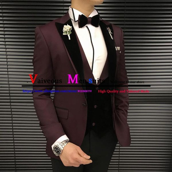 men's suits & blazers 2022 slim fit burgundy groomsmen tuxedo men for wedding 3 pieces (jacket+pant+vest) terno masculino groom blazer, White;black
men's suits & blazers 2022 slim fit burgundy groomsmen tuxedo men for wedding 3 pieces (jacket+pant+vest) terno masculino groom blazer, White;black
