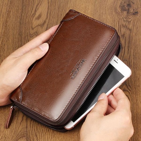 wallets business men clutch luxury double zipper genuine leather long purses large capacity cowhide wallet for male, Red;black
wallets business men clutch luxury double zipper genuine leather long purses large capacity cowhide wallet for male, Red;black