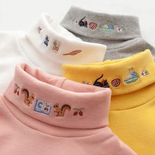 embroidery turtleneck long sleeve blouse girls autumn winter clothes bottoming thicken baby clothing children cotton, White;black
embroidery turtleneck long sleeve blouse girls autumn winter clothes bottoming thicken baby clothing children cotton, White;black