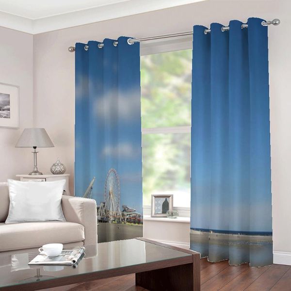 seaside blue sky scenery window curtain for living room bedroom children's entertainment half-blackout drapes home decor sets
seaside blue sky scenery window curtain for living room bedroom children's entertainment half-blackout drapes home decor sets