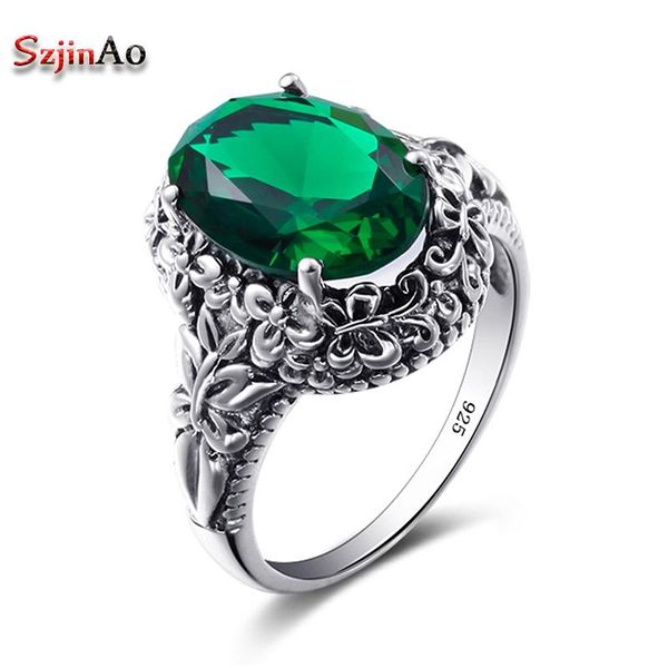cluster rings szjinao retro sterling silver jewelry green emerald ring engagement wedding 2021 women wholesale, Golden;silver
cluster rings szjinao retro sterling silver jewelry green emerald ring engagement wedding 2021 women wholesale, Golden;silver