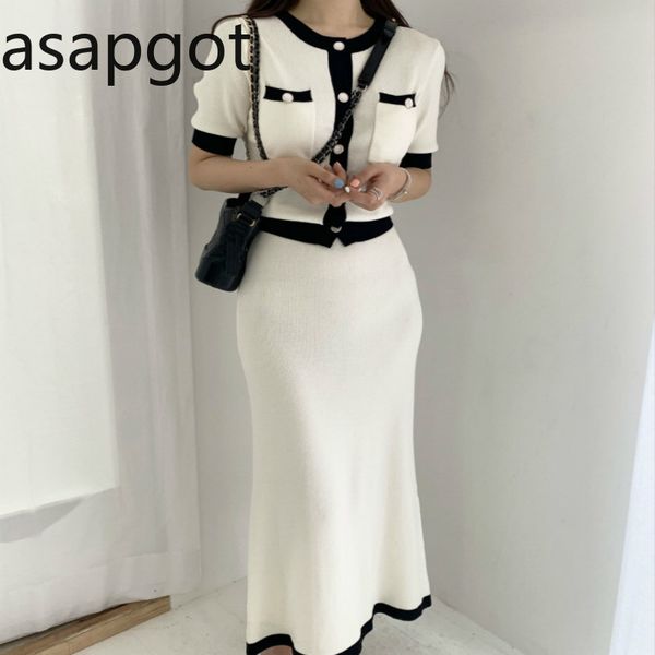 korean chic retro slim wild puff sleeve single-breasted knitted cardigan high waist fishtail skirts 2piece set women fall 210429, White
korean chic retro slim wild puff sleeve single-breasted knitted cardigan high waist fishtail skirts 2piece set women fall 210429, White
