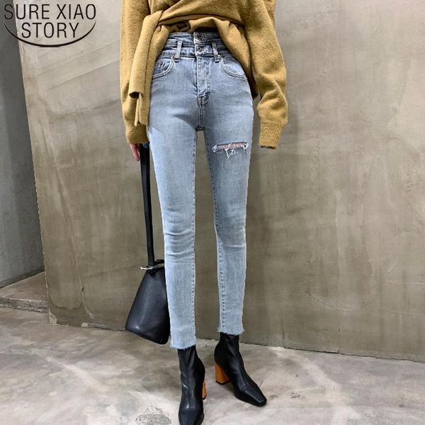 women's jeans skinny high waist stretch ripped hole women elastic cotton casual autumn female denim trousers with pockets 10395, Blue
women's jeans skinny high waist stretch ripped hole women elastic cotton casual autumn female denim trousers with pockets 10395, Blue