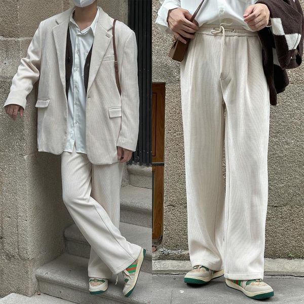 men's pants korean version of the mopping drape retro niche versatile fashion straight wide-leg casual, Black
men's pants korean version of the mopping drape retro niche versatile fashion straight wide-leg casual, Black