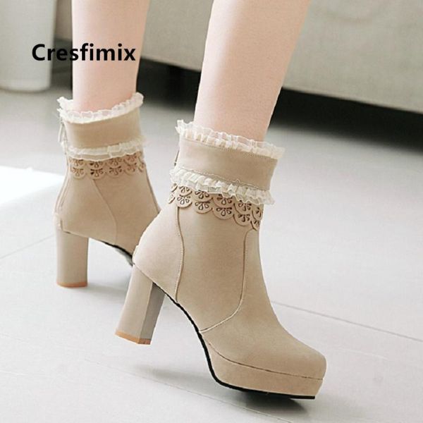 boots cresfimix women cool back zip heel ankle female classic black winter warm beige b6086
boots cresfimix women cool back zip heel ankle female classic black winter warm beige b6086