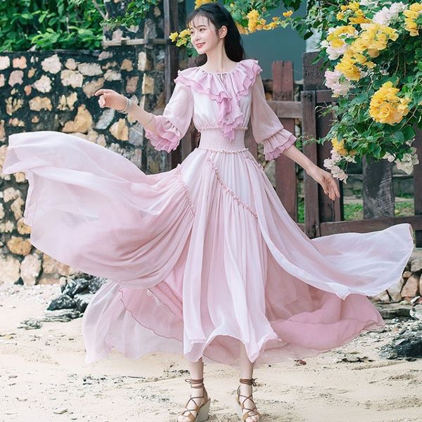 casual dresses woman boho maxi beach party chiffon ladies lotus leaf collar long sleeve summer sweet pink fairy women 3vpw, Black;gray
casual dresses woman boho maxi beach party chiffon ladies lotus leaf collar long sleeve summer sweet pink fairy women 3vpw, Black;gray